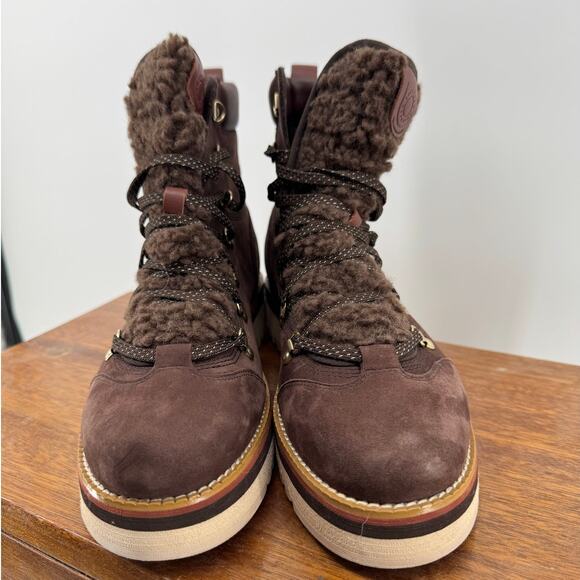 COLE HAAN ZeroGrand Hiking Boot NEW $220 Java / Ivory Waterproof Size 8.5B - Picture 2 of 11